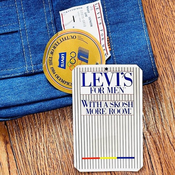 RARE! Levi's Men's Vintage Jean Shorts 1983 Oympics sz 34 Y2K Retro - Picture 2 of 10